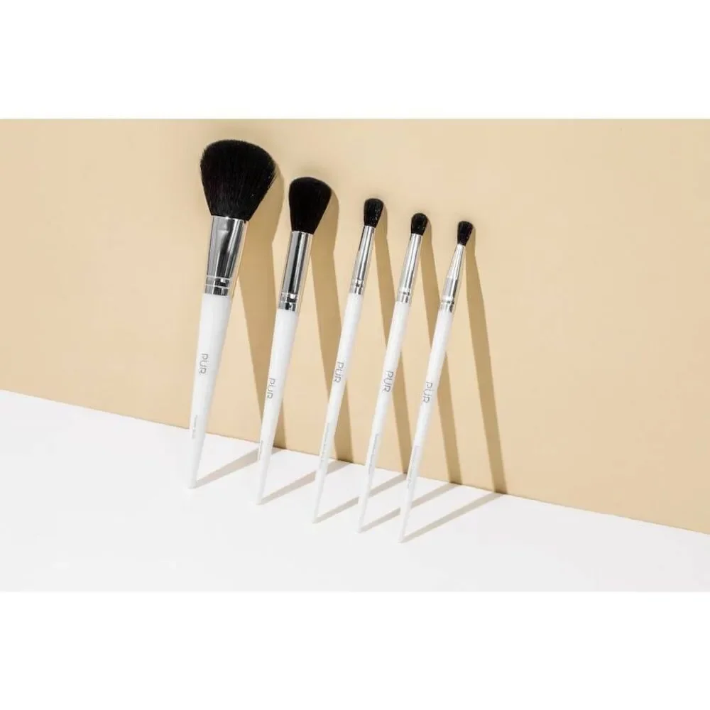 PÜR X Care.Org 5-Piece Cruelty Free Brush Set With Holder